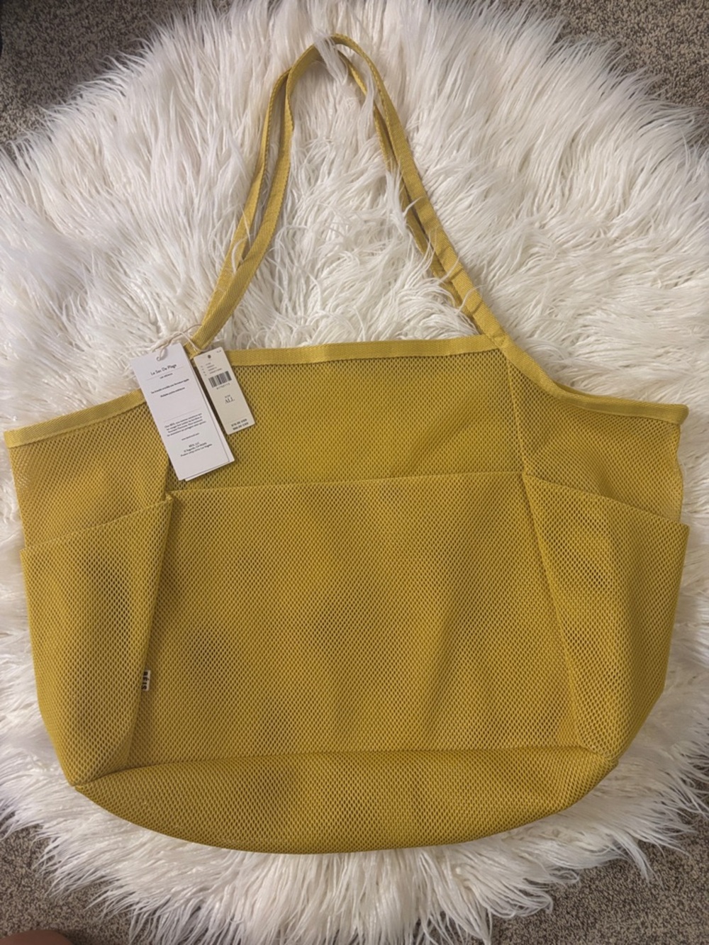 BEIS le sac de plage NWT yellow beach bag
